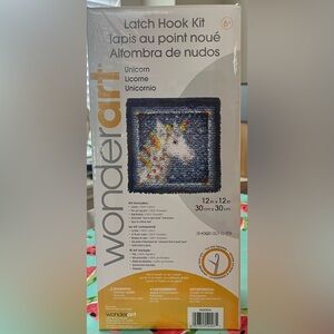 🌻 WonderArt Unicorn Latch Hook Kit Sealed New In Box